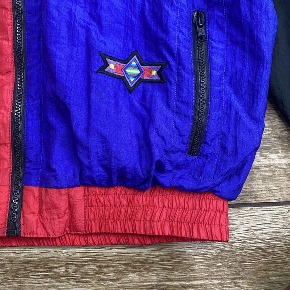 Color block Nylon Windbreaker Jacket Women's Size M - Picture 7 of 8